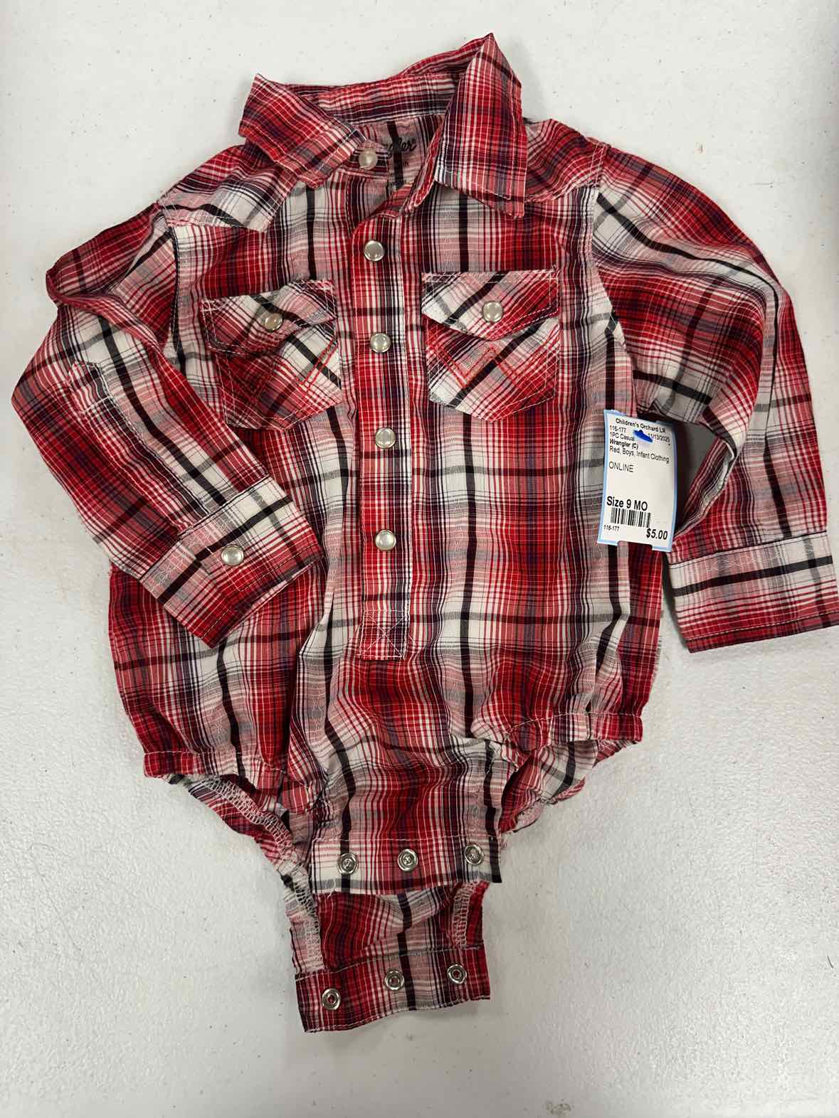 Wrangler (C) Red Infant Size 9 MO Boys 1PC Casual