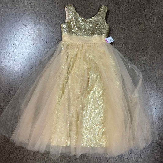 no brand Gold Youth Size 8 Girls PartyDress
