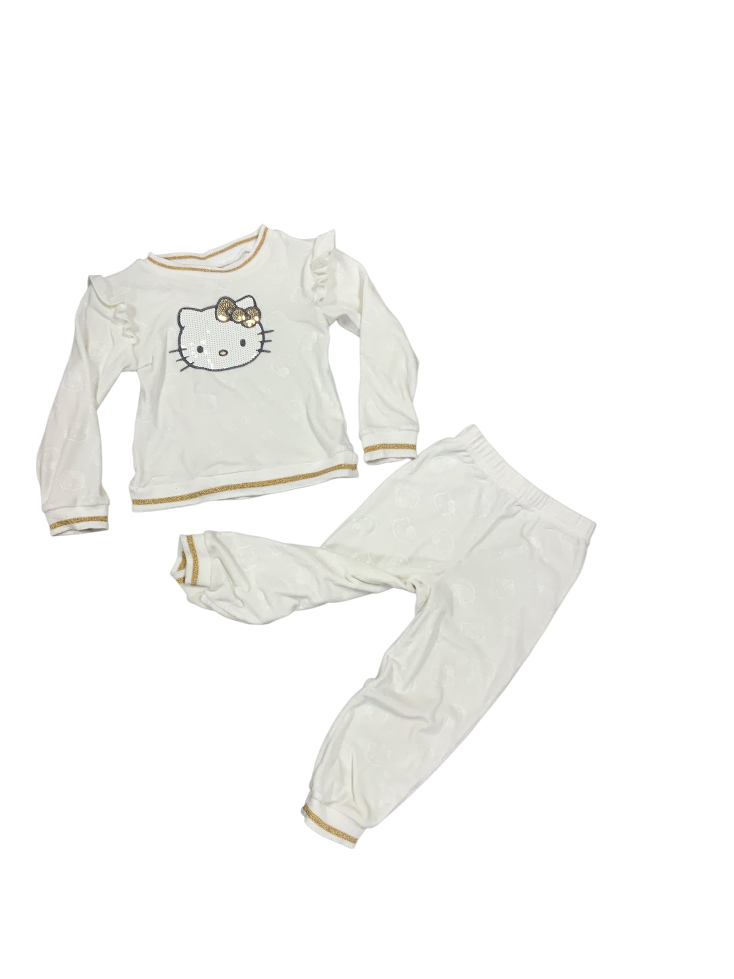 Hello Kitty (D) White Toddler Size 5-6 Girls 2PCCasual