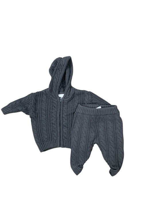 Grayson Mini (D) Gray Infant Size NB Boys 2PC Casual