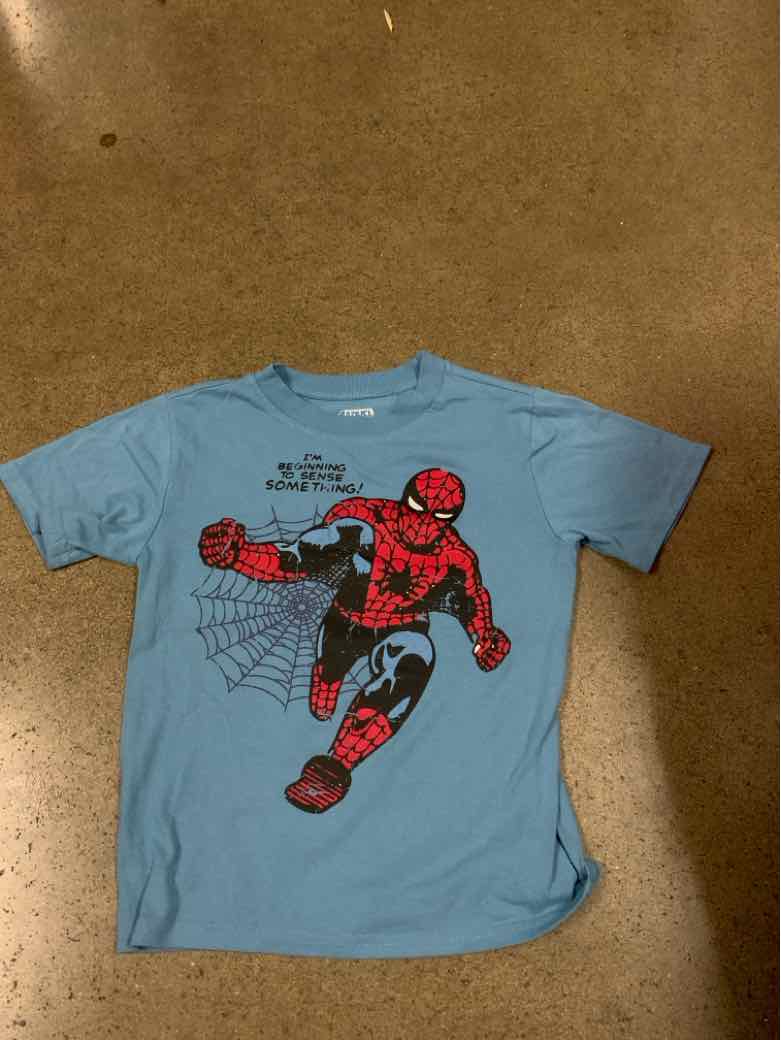 Marvel (D) Blue Youth Size 7 Boys SSTop