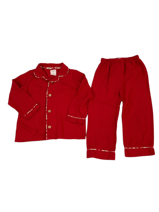 Mud Pie (B) Red Toddler Size 3T Boys 2PCSleepwear