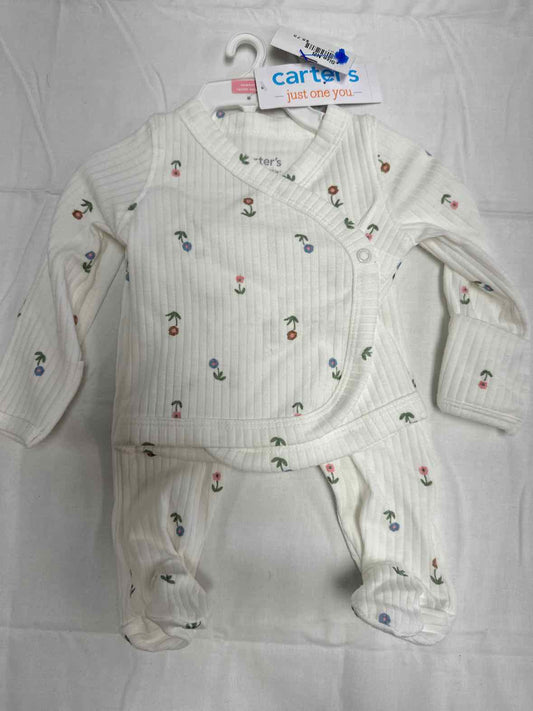 Carters (C) White Infant Size NB Girls 2PC Casual
