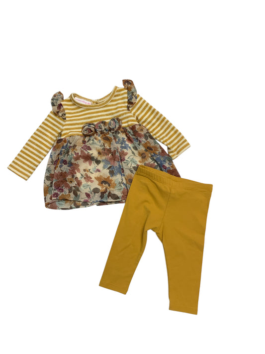 Bonnie Baby (B) Yellow Infant Size 6 MO Girls 2PC Casual