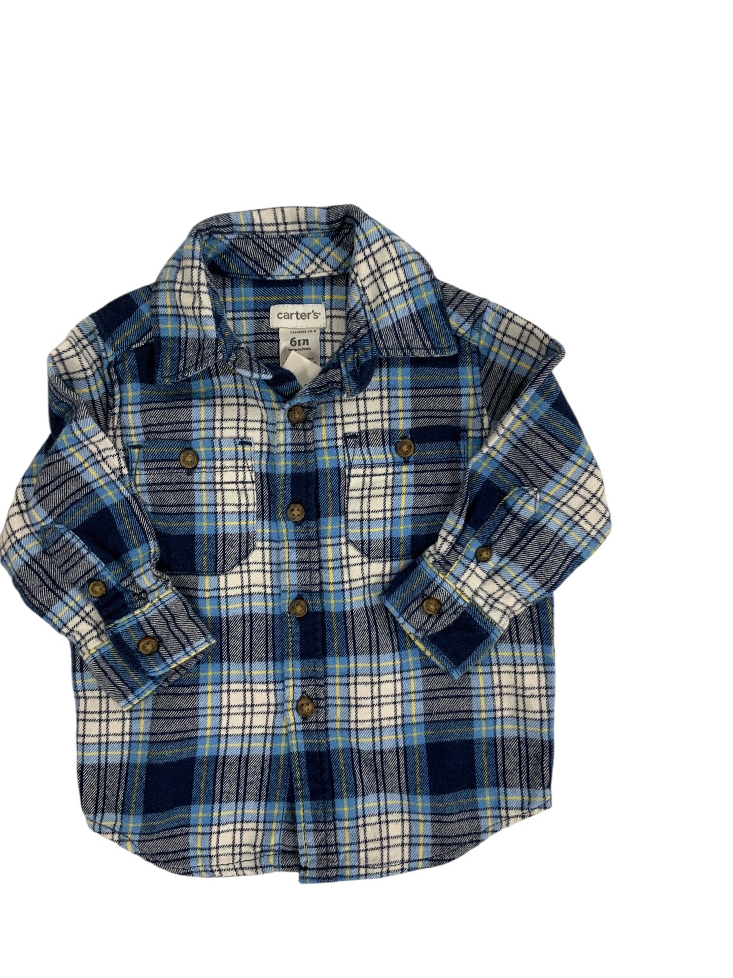 Carters (C) Blue Infant Size 6 MO Boys ButtondownLS