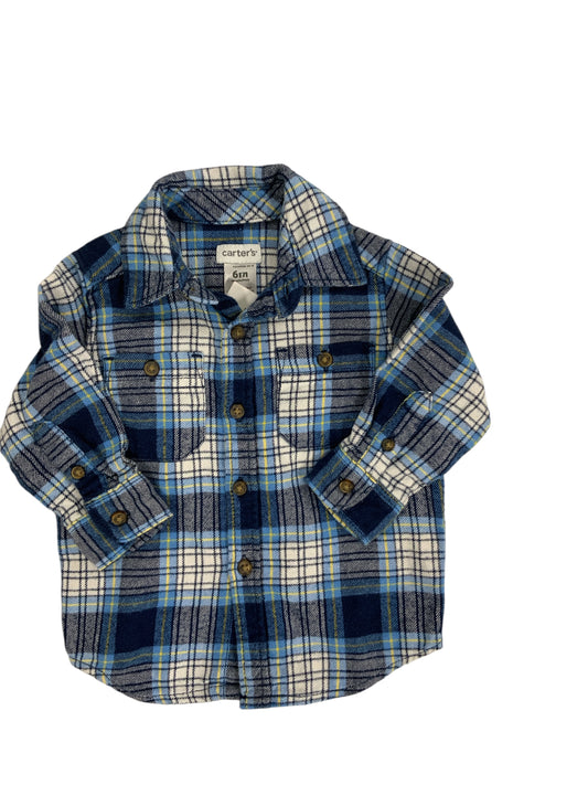 Carters (C) Blue Infant Size 6 MO Boys ButtondownLS