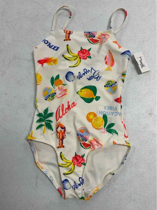 Old Navy (C) White Youth Size 8 Girls 1PCSwimwear