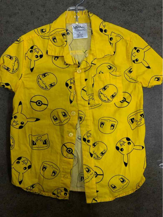 Pokemon Yellow Toddler Size 5 Boys ButtondownSS