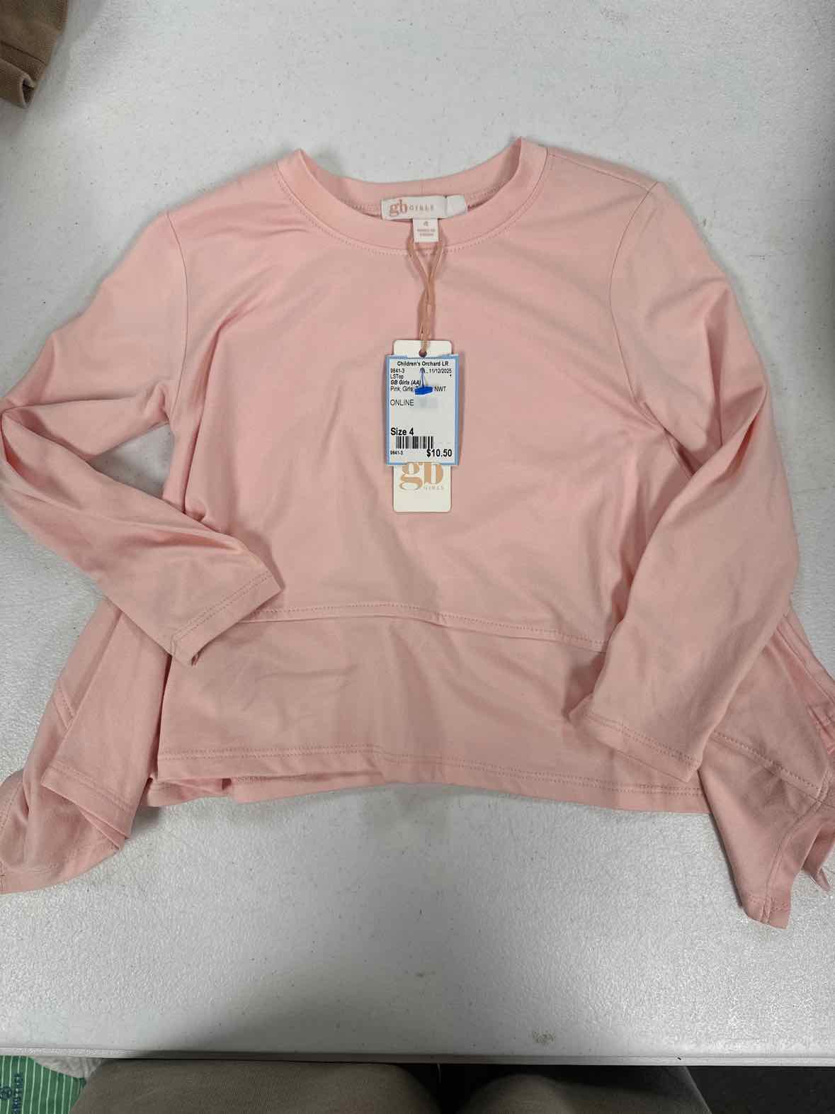 GB Girls (AA) Pink Toddler Size 4 Girls LSTop