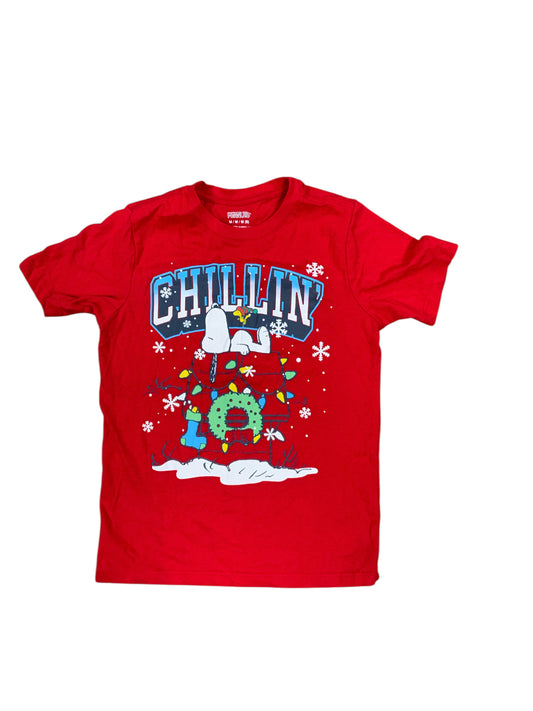 peanuts Christmas Youth Size 8 Boys SSTop