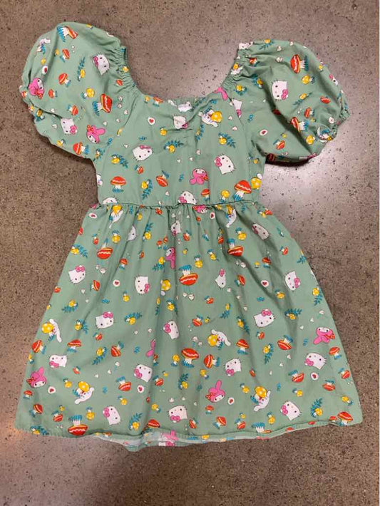 Hello Kitty (D) Green Youth Size 6 Girls CasualDress