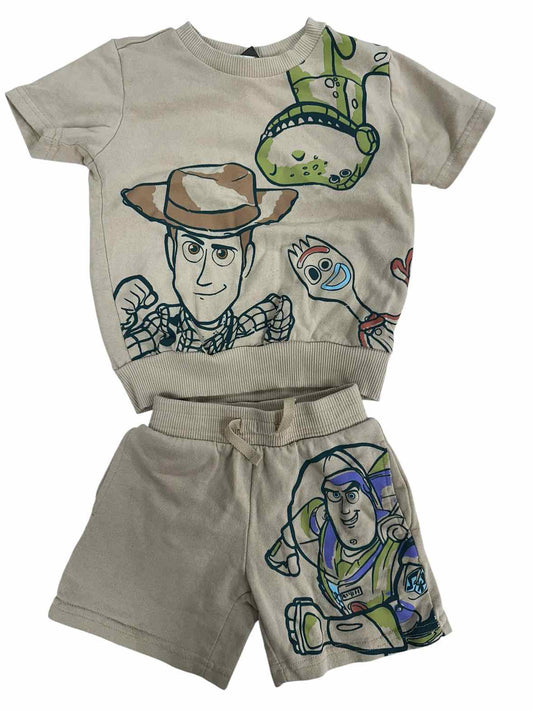 Disney (B) Cream Toddler Size 5T Boys 2PCCasual