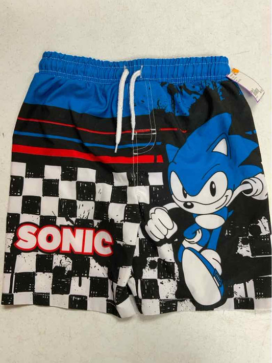 sonic Black Youth Size 8 Boys SwimTrunks