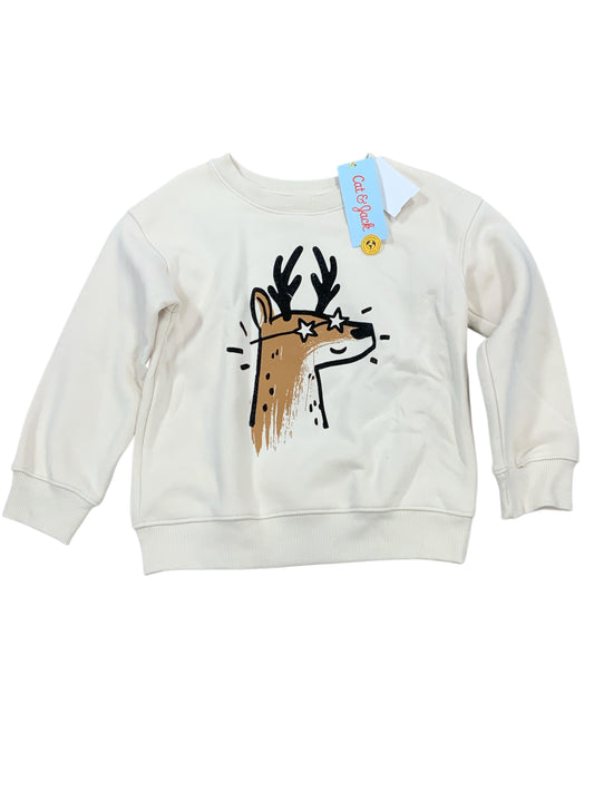 Cat and Jack (D) Cream Toddler Size 4T Boys Sweatshirt