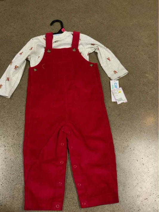 Carters (C) Red Infant Size 18 MO Boys 2PC Casual