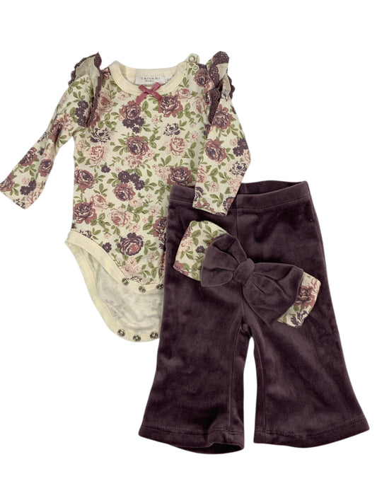 Tahari (C) Purple Infant Size 3 MO Girls 3PC Casual