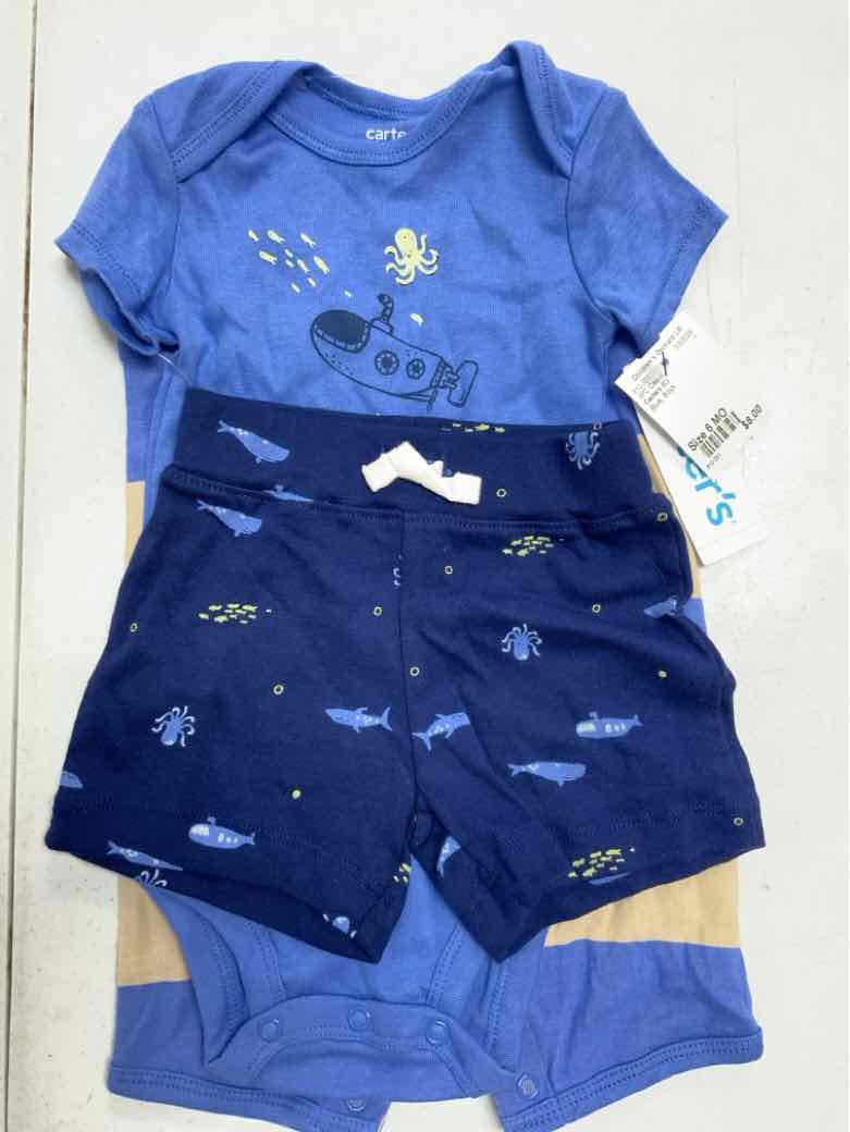 Carters (C) Blue Infant Size 6 MO Boys 3PC Casual