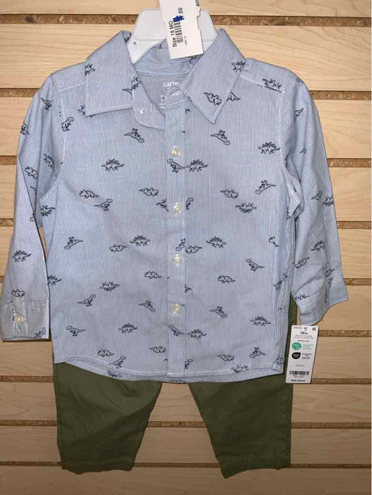 Carters (C) Blue Infant Size 18 MO Boys 2PC Casual