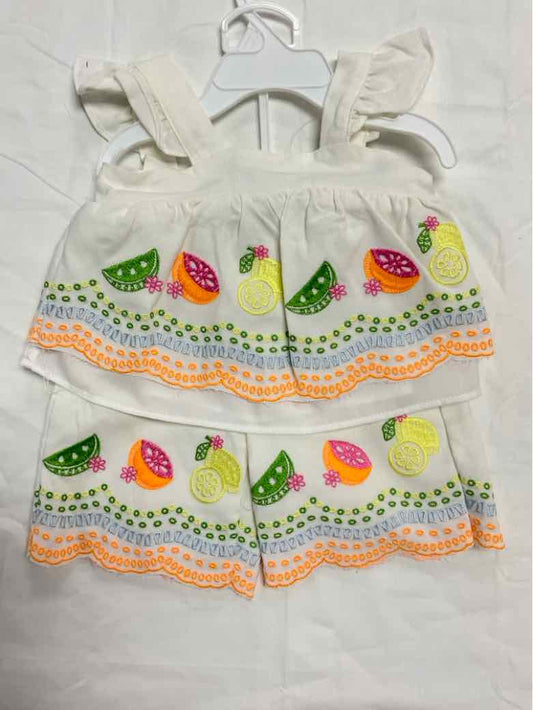 Rare Editions (B) White Infant Size 6 MO Girls 2PC Casual