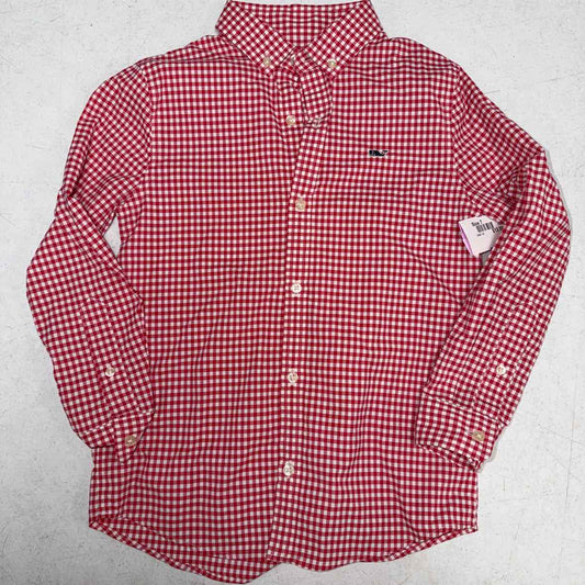Vineyard Vines (A) Red Youth Size 7 Boys ButtondownLS