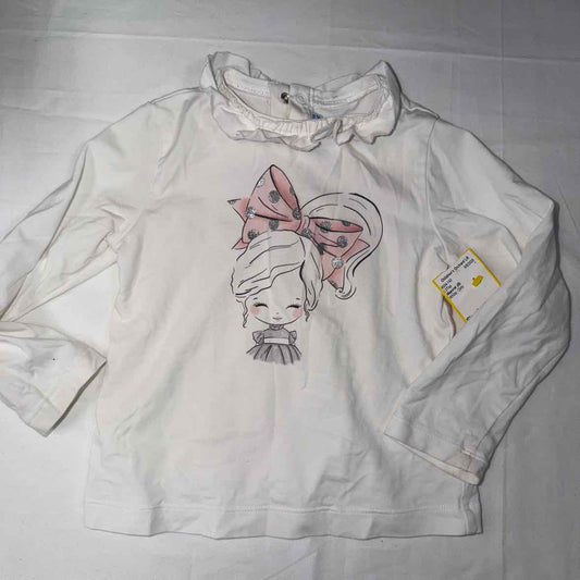 Mayoral (B) White Infant Size 24 MO Girls LSTop