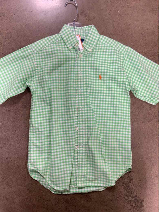 Ralph Lauren (A) Green Youth Size 8 Boys ButtondownLS