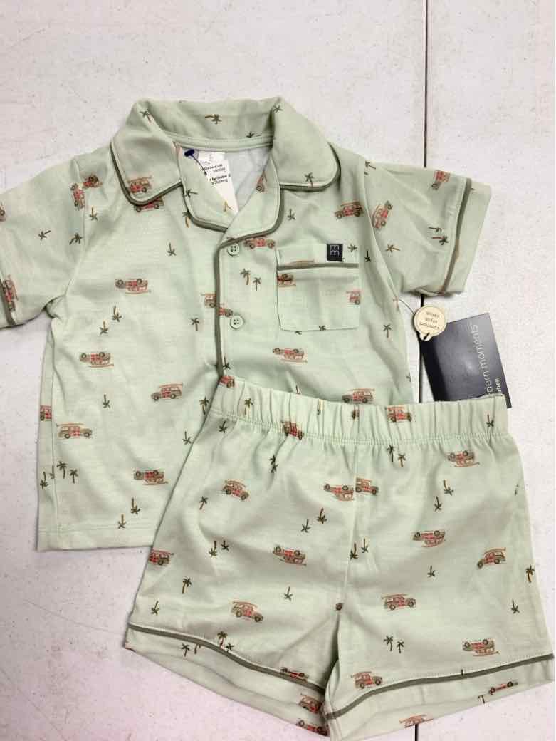 Modern Moments by Gerber (D) Green Toddler Size 2T Boys 2PCSleepwear