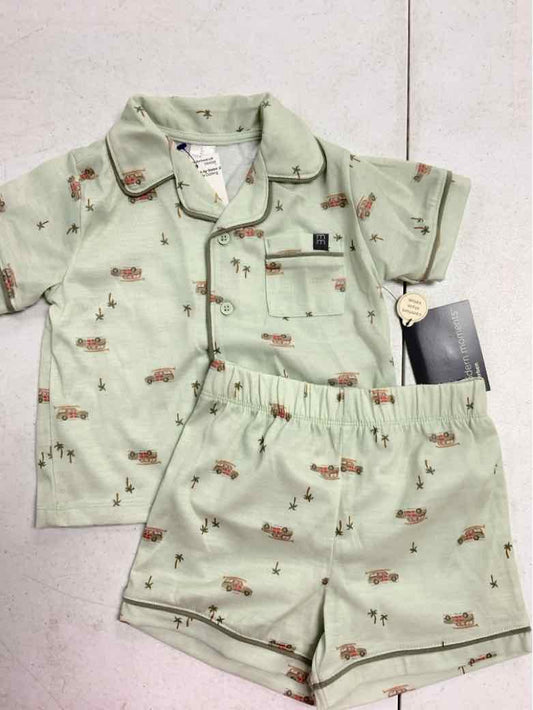 Modern Moments by Gerber (D) Green Toddler Size 2T Boys 2PCSleepwear