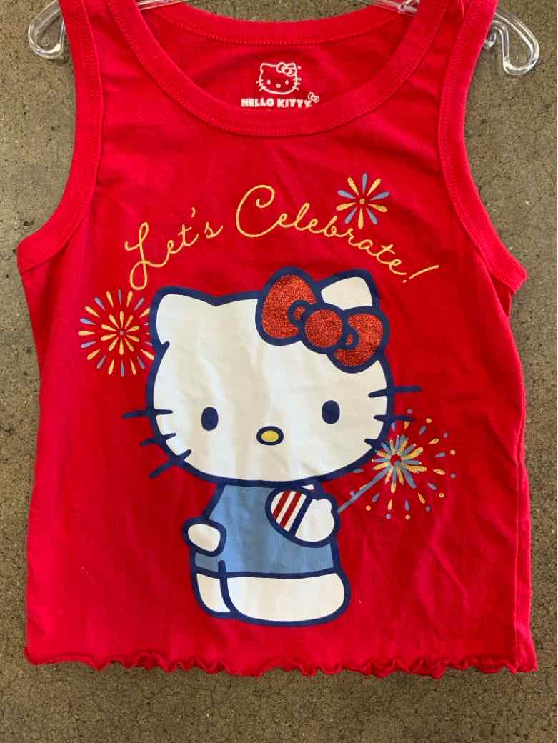 Hello Kitty (D) Red Youth Size 8 Girls SSTop