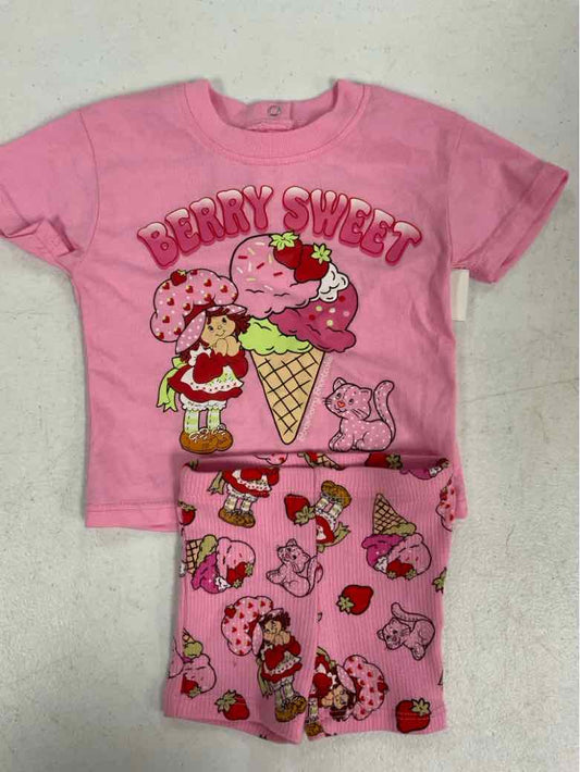 STRAWBERRY SHORTCAKE Pink Infant Size 0-3 MO Girls 2PC Casual