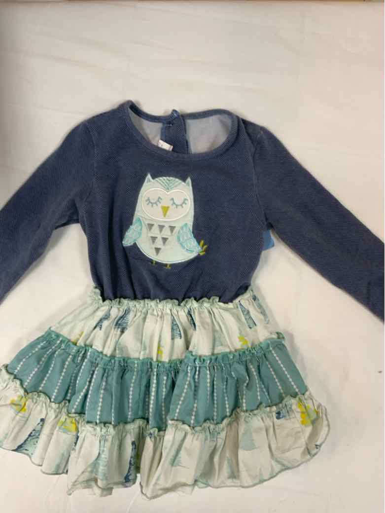 ricrac & ruffles Blue Toddler Size 3T Girls CasualDress