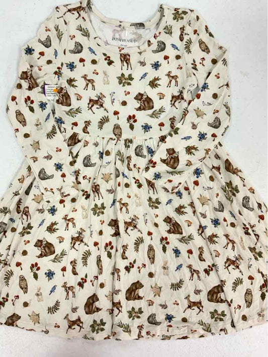 Posh Peanut (A) Cream Toddler Size 4T Girls CasualDress