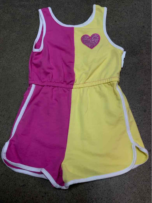 Young Hearts (D) Yellow Youth Size 6 Girls CasualRomper