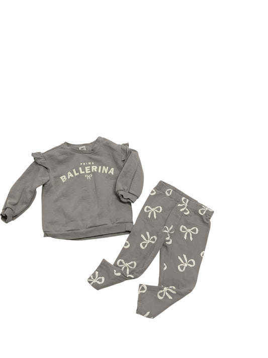 H & M (D) Gray Infant Size 12 MO Girls 2PC Casual