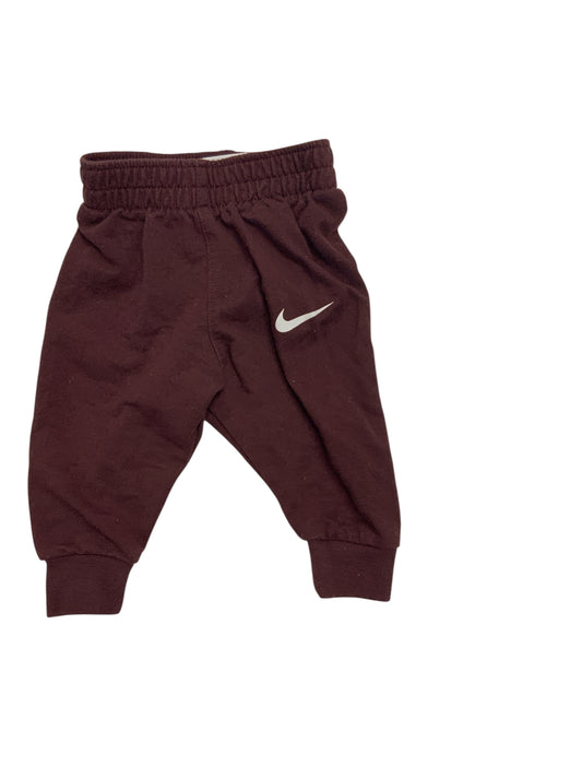 Nike (B) Burgundy Infant Size 3 MO Boys PantBasic