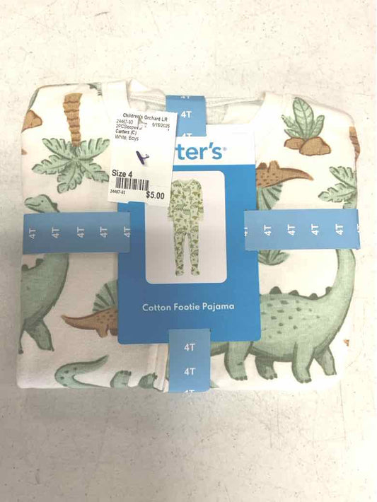 Carters (C) White Toddler Size 4 Boys 2PCSleepwear