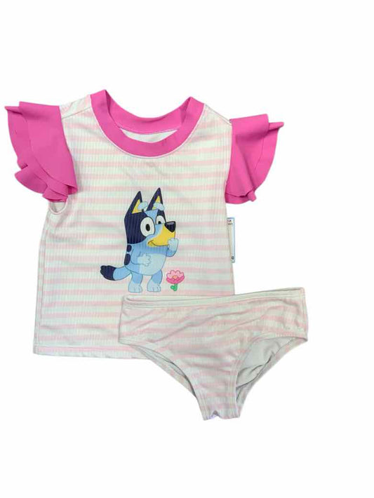 BLUEY Pink Toddler Size 4 Girls 2PCSwimwear