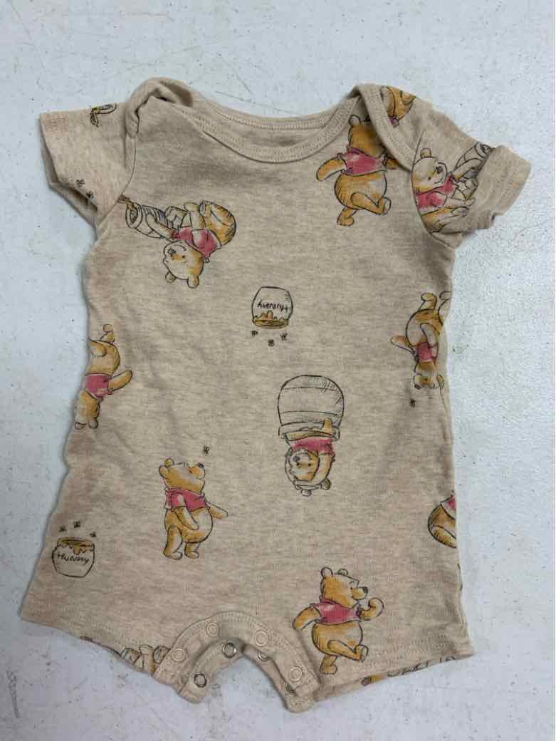 Disney Babies (C) Cream Infant Size 0-3 MO Girls Overall Short