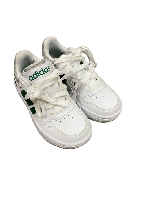 Adidas (B) White Green Youth Shoe Size 11 (Youth) Boys Casual Shoes