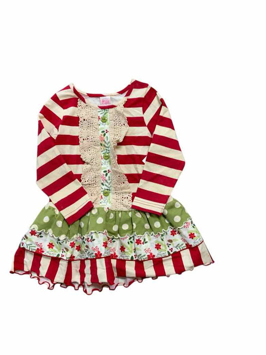 ricrac & ruffles Christmas Toddler Size 4 Girls CasualDress