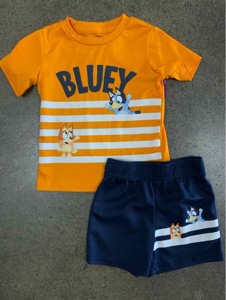 BLUEY Orange Toddler Size 3T Boys 2PCCasual