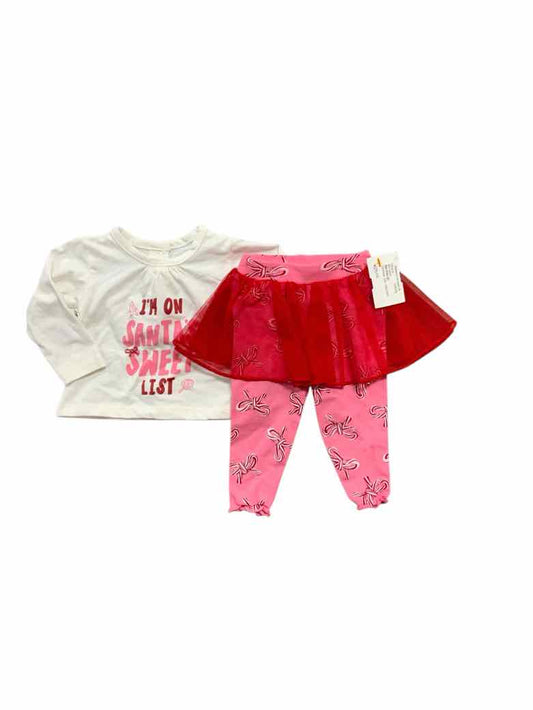 Okie Dokie (D) Christmas Infant Size NB Girls 2PC Casual