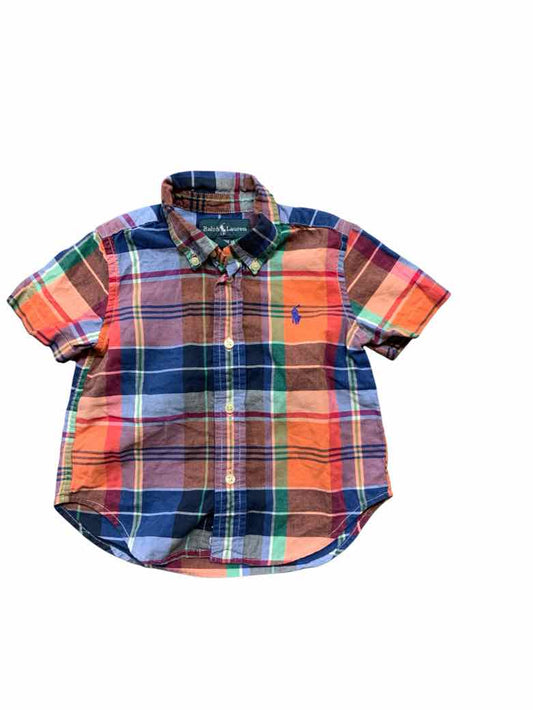 Ralph Lauren (A) Orange Infant Size 18 MO Boys ButtondownSS