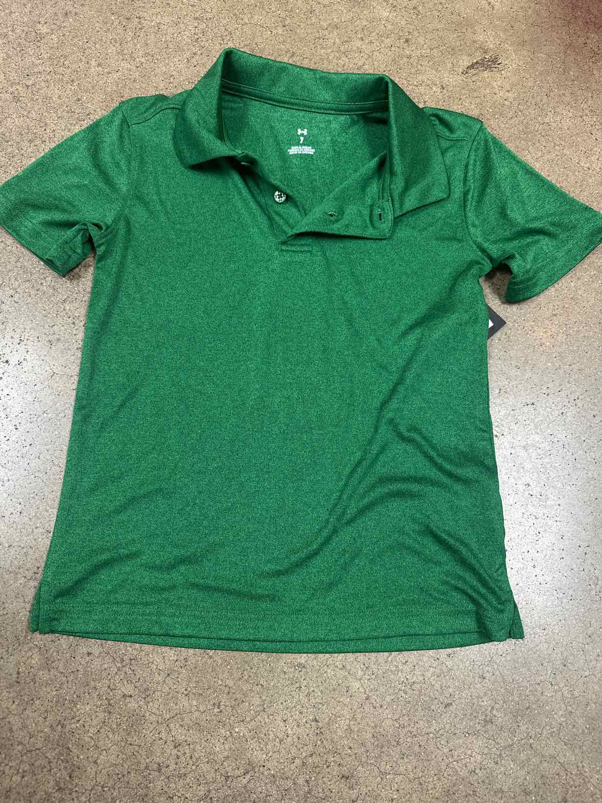 Under Armour (B) Green Youth Size 7 Boys Polo