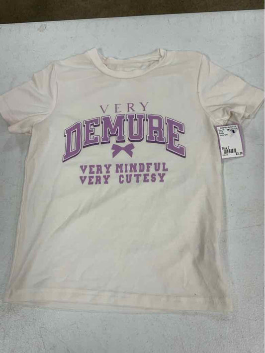 SHEIN White Youth Size 7 Girls SSTop