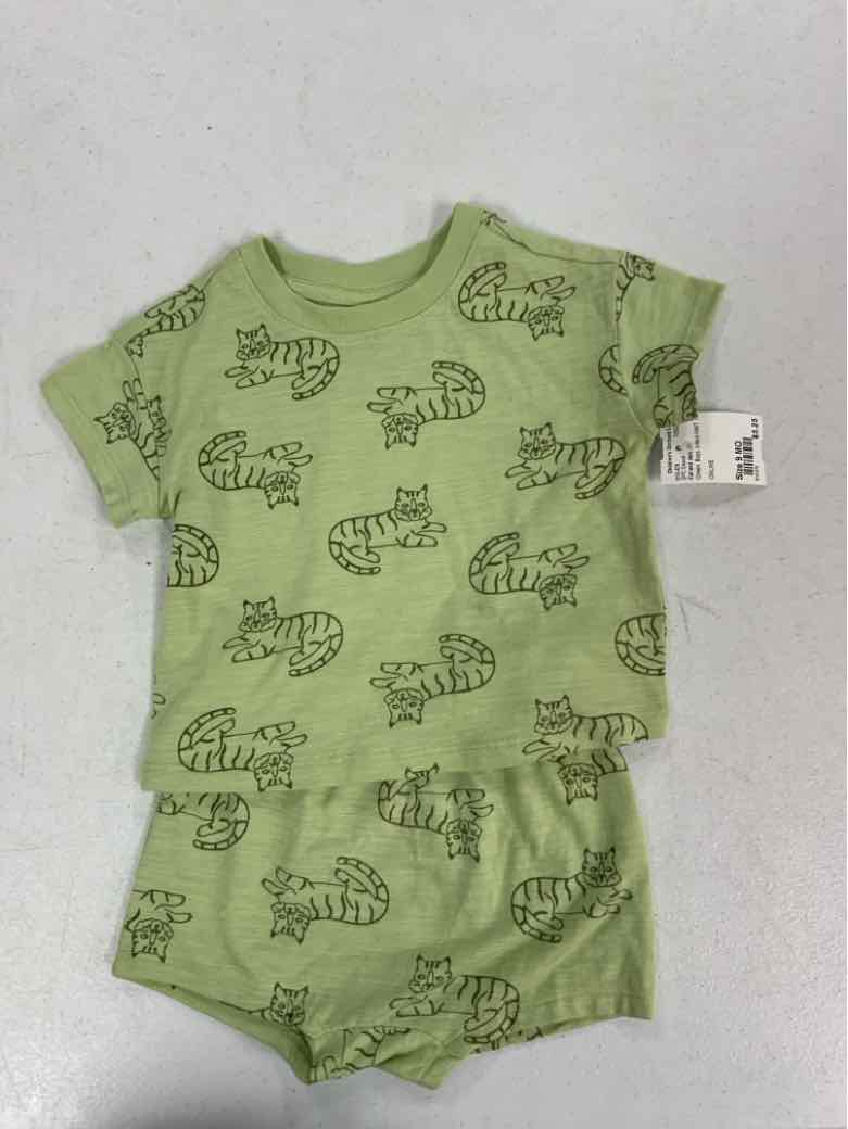 Cat and Jack (D) Green Infant Size 9 MO Boys 2PC Casual