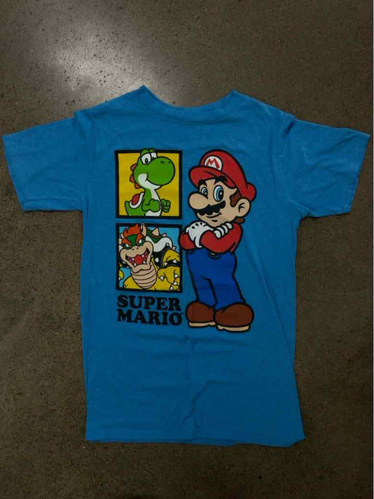 SUPER MARIO Blue Youth Size 14 Boys SSTop