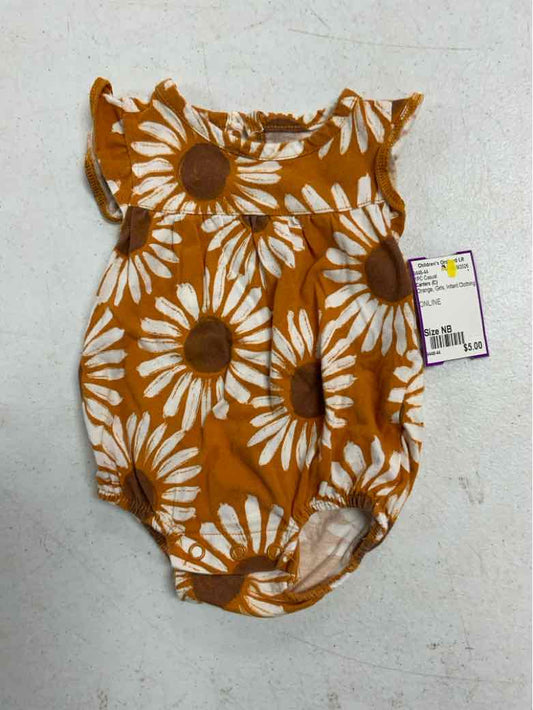 Carters (C) Orange Infant Size NB Girls 1PC Casual