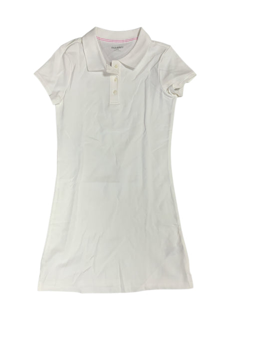 Old Navy (C) White Youth Size 8 Girls UniformDress