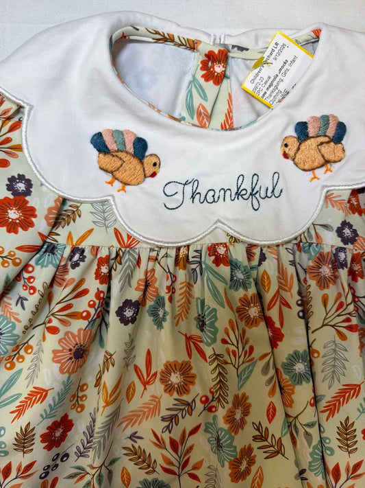 sew magnolia smocks Thanksgiving Infant Size 24 MO Girls 2PC Casual
